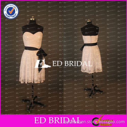 CE746 New Collection 2015 Sweetheart Lace Tea-length Junior Bridesmaid Dresses